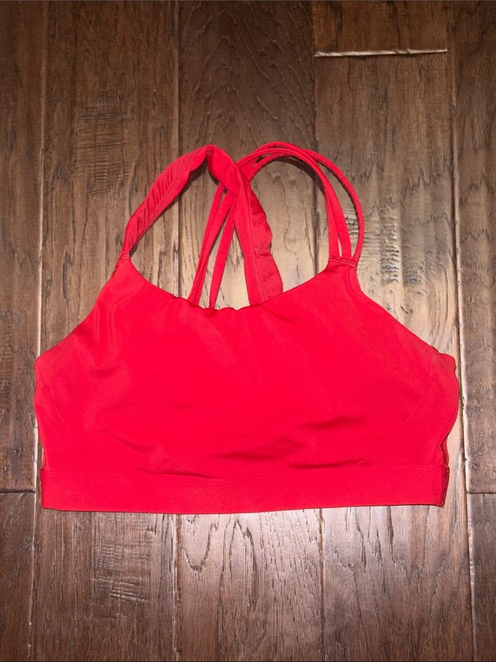 Athleta Red Strappyw Women's Sport Bra Large